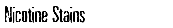 Nicotine Stains font preview